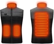Jiyibidi Heated Vest with 3 Adjustable Temperature USB Rechargeable Heating Body Warmer Vest for Outdoor Motorcycle Riding Hunting (Battery Pack Not Included) (XL)