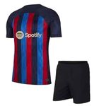 RJM Sports Football Team Messi Jersey with Shorts 2022 (Kids,Boys,Men)(13-14Years) Multicolour