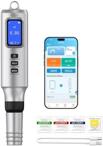 Smart Pool Salt Tester & pH Meter with APP, 7-in-1 Digital Water Tester for pH, Salinity, ORP, EC, TDS, SG & Temperature, Rechargeable Water Test Kit for Saltwater Pools, Hot Tub & Aquariums.
