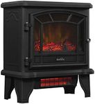 Duraflame DFI-550-22 Freestanding Infrared Quartz Fireplace Stove with Remote Control 1500W, Black