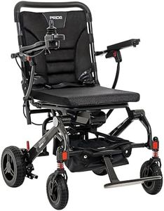 Pride Mobility Jazzy Carbon Power Chair - Electric Wheelchair for Adults, 300 Lbs Weight Capacity, 12 Ah Battery, Black, 17"x17" Black Foam Seat