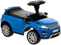 Evezo Range Rover Evoque, Ride-On Toy Car for Kids, Full Steering, Adult Push, Licensed (Blue)