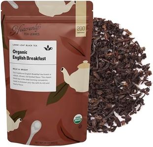 Heavenly Tea Leaves Organic English Breakfast, Bulk Loose Leaf Black Tea, 1 Lb. (Approx. 200 Cups) - Strong, Full Bodied, Brisk, Great For Hot Or Iced Tea, Immune & Heart Support, Antioxidants