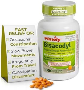 Timely by Time Cap Labs - 1000 Count Bisacodyl Tablets 5mg - Laxatives for Constipation Relief - Compared to the active ingredient in Dulcolax