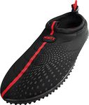 NORTY Mens Aqua Sock Wave Water Shoes - 18 Color Combinations - Waterproof Slip-ONS for Pool, Beach and Sports black Size: 7 UK