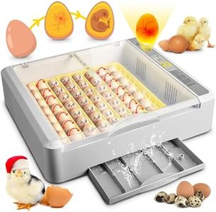 36-60 Egg Incubator with Automatic Egg Turning and Humidity Control, Chicken Egg Incubator with Digital Display, Adjustable Egg Incubators for Hatching Eggs Include Chicken Duck Quail Eggs