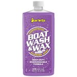 STAR BRITE Boat Wash & Wax - Heavy Duty Concentrate - Clean, Shine & Protect in One Easy Step - Blueberry Scent - 16 OZ (089816)