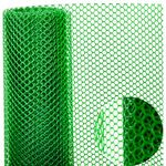 Chicken Wire Mesh Roll 3m Plastic Mesh Fencing Poultry Breeding Netting Garden Balcony Fence Mesh for Home Décor and Gardening, Temporary Fencing for Yard (40cm x 3m, Green)