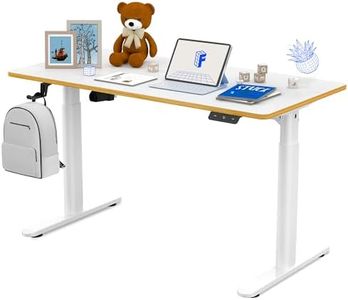 FLEXISPOT Kinderschreibtisch, Elektrischer Höhenverstellbarer Schreibtisch 120 x 60 cm, für Kinder ab 6 Jahren, Ergonomischer Tischplatte, 80 kg Belastbarkeit, verstellbar von 55-81cm (weiß)