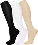 FuelMeFoot 3 Pack Copper Compression Socks - Compression Socks Women & Men Circulation - Best for Medical,Running,Athletic