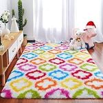 Tepook Fluffy Colorful Rug for Kids
