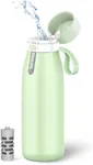 PHILIPS GoZero Everyday Insulated Stainless Steel Water Bottle Everyday Tap Water Filter BPA Free Transform Tap Water into Healthy Tastier Water Keep Drink Hot/Cold, 32 oz, Green