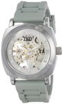 TKO ORLOGI Women's TK627GY See Through Mechanical Skeleton Hand with Grey Rubber Band Watch