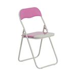 Harbour Housewares Pink/White Padded, Folding, Desk Chair…