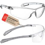 NoCry Lightweight Protective Safety Glasses for Work with ANSI Z87.1 Rated, Scratch Resistant Clear Protective Glasses, Anti Fog Glasses, Suitable for Indoor or Outdoor Use, PPE Eye Protection Glasses