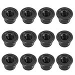 12PCS 4mm Non‑Slip Wheel Lock Nut Spare Parts Fit for Axial Traxxas TRX4 TRX6 SCX10 1/10 RC Model Car (Black)