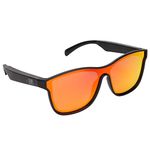 Dilwe Audio Sunglasses with Open Ear Headphones, Smart Glasses Wireless Bluetooth Sunglasses Music Hands Free Call Polarized Lenses for Smartphone or PC(Orange)