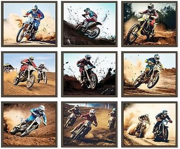 97 DECOR Motocross Posters Wall Art Print - Dirtbike Decor for Boys Motocross Bedroom Picture Photo, Cool Motocross Room Decoration, Dirtbike Stuff Motocross Gifts for Dirt Bike Lovers (8x10 inches | 20x25 cm UNFRAMED)