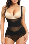 Junlan Body Shapewear Women's Tummy Control Bodysuit Figure Shaping Women's Body Shaper Shaper Bodice Body Waist Shaper Women's Tummy Control Body, black, M