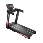 PowerMax Fitness TDA-230 5HP DC Motorized Foldable Auto Incline Treadmill for Home, Max user 140kg, Top speed 14km/hr, Running deck 1200x420mm Foldable machine, LED display, ipad & Mobile holder