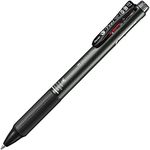 Pentel vFeel 3-in-1 Multifunction Ballpoint Pen And Pencil Black And Red Colour Ink 0.7mm Nib And 0.5 mm Pencil Metallic Black Barrel (YBXWB375-MA)