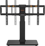 Perlegear Swivel TV Stand Mount, Universal TV Stand for 37-80 inch TVs, Height Adjustable Tabletop TV Stand Holds up to 99 lbs, Preassembled InstaMount Front Support, Max VESA 600x400mm, PGTVS28