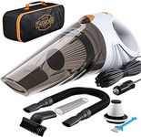 ThisWorx Car Vacuum Cleaner - Car Accessories - Small 12V High Power Handheld Portable Car Vacuum w/Attachments, 16 Ft Cord & Bag - Detailing Kit Essentials for Travel, RV Camper