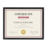 Giftgarden 8.5x11 Picture Frame Black, Certificate Award Document Diploma 8.5 by 11 Thin Frame for Wall and Tabletop Display, Single