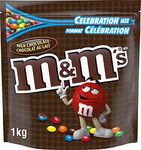 M&M'S, Milk Chocolate Candy, Celebration Size Share Bag, 1kg