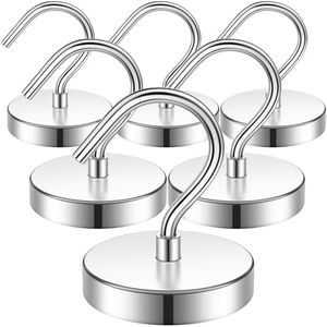 FINDMAG Magnetic Hooks for Cruise Cabins, 100lbs(45kg) Heavy Duty Magnets with Hooks for Cruise Ship Walls,Extra Strong Magnetic Hooks for Grill,Tool,Kitchen,Workshop Equipment, Rear Tent