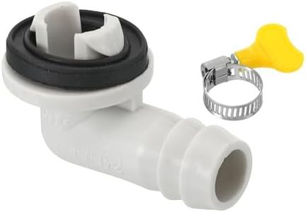 PATIKIL Conector de Manguera de Desagüe para Aire Acondicionado de 15mm, 1 Pieza Conector Universal con Abrazadera para Unidad de Aire Acondicionado, Estilo Blanco 5