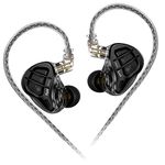 KZ ZAR HiFi In Ear Monitors 1DD 7BA Hybrid Drivers In Ear Earphone IEM with Silver-Plated Detachable Cable 2PIN for Musician Singer Audiophile (without mic)