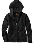 Carhartt Women's Relaxed Fit Midweight Full-Zip Sweatshirt, Black, L