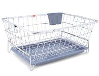 LiMETRO STEEL Stainless Steel Dish Drainer | After Wash Utensils Basket (Dish Rack with 1 Spoon Holder)