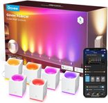 Govee Cube Wall Sconces, RGBIC LED Wall Light Works with Alexa, WiFi Smart Lights for Room Decor, Colour Changing Indoor Light Fixture for Bedroom Dining Room, Music Sync, Adjustable Cables