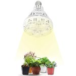 SANSI 24W LED Grow Light for Indoor Plants, 300W Equivalent Full Spectrum E27 Plant Grow Light Bulb for Seedlings Succulents Vegs Flowers (PPF: 40 μmol/s, 60° Beam Angle, Veg Cover: 2x3 Sq Ft)