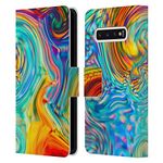 Head Case Designs Officially Licensed Haroulita Rainbow Abstract Glitch 2 Leather Book Wallet Case Cover Compatible With Samsung Galaxy S10