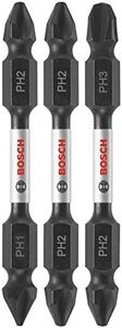BOSCH ITDEPHV2503 3-Piece 2-1/2 In. Impact Tough Double-Ended Screwdriving Bit Assorted Set