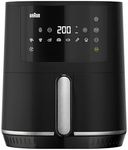 Braun MultiFry 3 HF3030, Air Fryer Oven with 4.3L Capacity, 80-200° Digital Temperature Control, RealAir Technology, 8 Preset Programs, Touch Control, 1500W, Matt Black