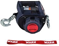 WARN 101575 Handheld Portable Drill Winch with 40 Foot Synthetic Rope: 750 lb Pulling Capacity
