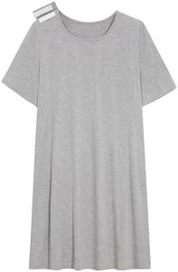 AVIIER 100% Cotton Hospital Gowns for Women Open Back Tear Away Post Shoulder Surgery Dress Adaptive Clothing Nightgowns Grey S