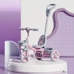 Cockatoo Star-Cruise Tri Cycles for Kids 2-5 Years, Kids Cycle for 2-5 Years with Printed Parental Contral Handle, Tricycle with EVA Wheels, Basket & Bell,Baby Cycle Colour- Pink