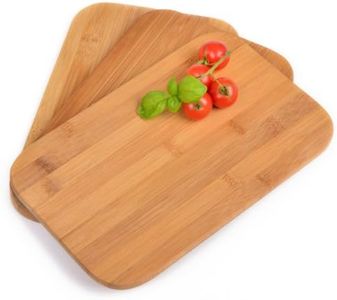 GRAEWE ® Planche à découper Bambou 23 x 15 x 1 cm - 3 pièces - pour Un Bon Petit déjeuner
