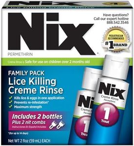 Nix Lice Killing Creme Rinse Extra Strength Family Pack, 2 Creme Rinse, 2 fl oz bottles & 2 Lice Combs