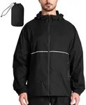 SWISSWELL Men's Rain Jacket Windbreaker Packable,Lightweight Golf Rain Coat Inner Pocket for Camping Hiking Cycling