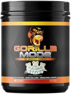 Gorilla Mind Pre Workout - Massive Pumps Laser Focus Energy Power - L-Citrulline, Creatine, L-Tyrosine, Betaine, Hydroprime, Alpha-GPC, 400mg Caffeine, Huperzine A 808g (White Gummy Bear)