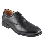 tZaro Men's Light Weight Leather Formal Shoes MR Banker (Black, 6 UK)