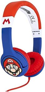 OTL Technologies Super Mario Junior Headphones - Padded Headphones - Adjustable Wired - for Children - Volume Limit to 85 dB - Unisex - Official Licensed Product