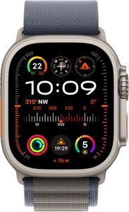 Apple Watch Ultra 2 GPS + Cellular 49mm – Titanium Case, Blue Alpine Loop Large