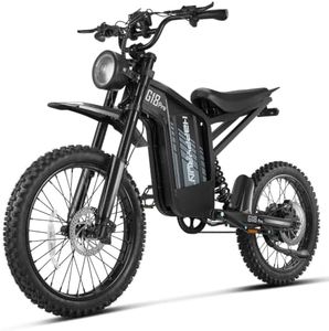 HAPPYRUN G18pro Electric Dirt Bike for Adults – 4500W Peak Motor, 60V 35Ah Battery, 38 mph Top Speed, 75 Mile Range, 5-Level Speed Control, Full Suspension, Hydraulic Brakes, 19″/17″ Off-Road Tires